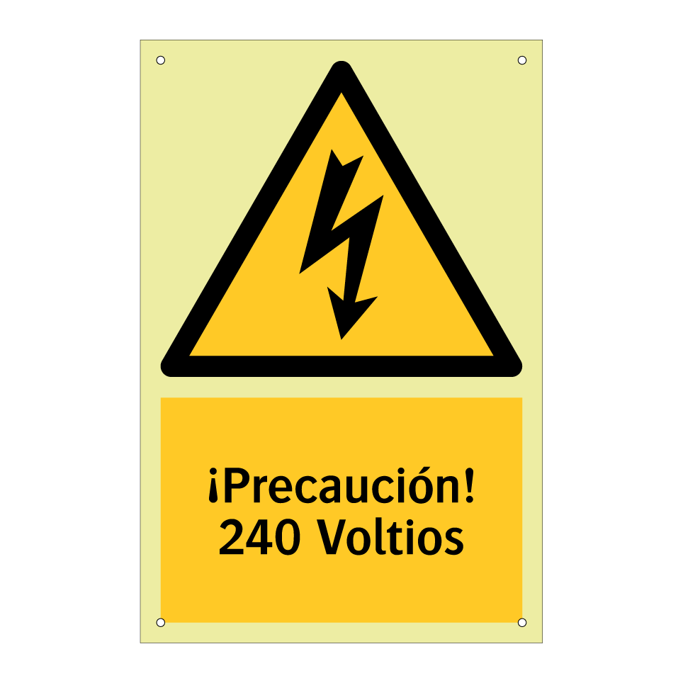 ¡Precaución! 240 Voltios