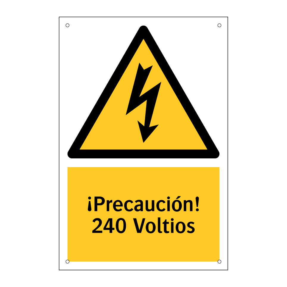 ¡Precaución! 240 Voltios