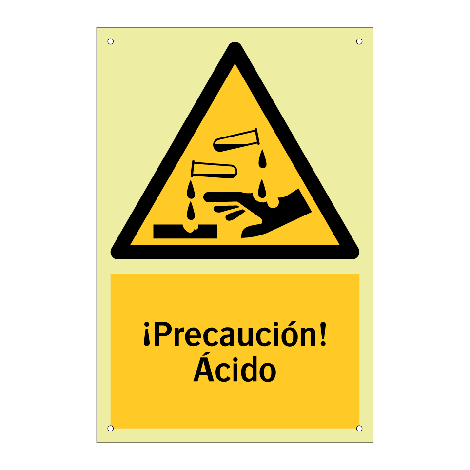 ¡Precaución! Ácido