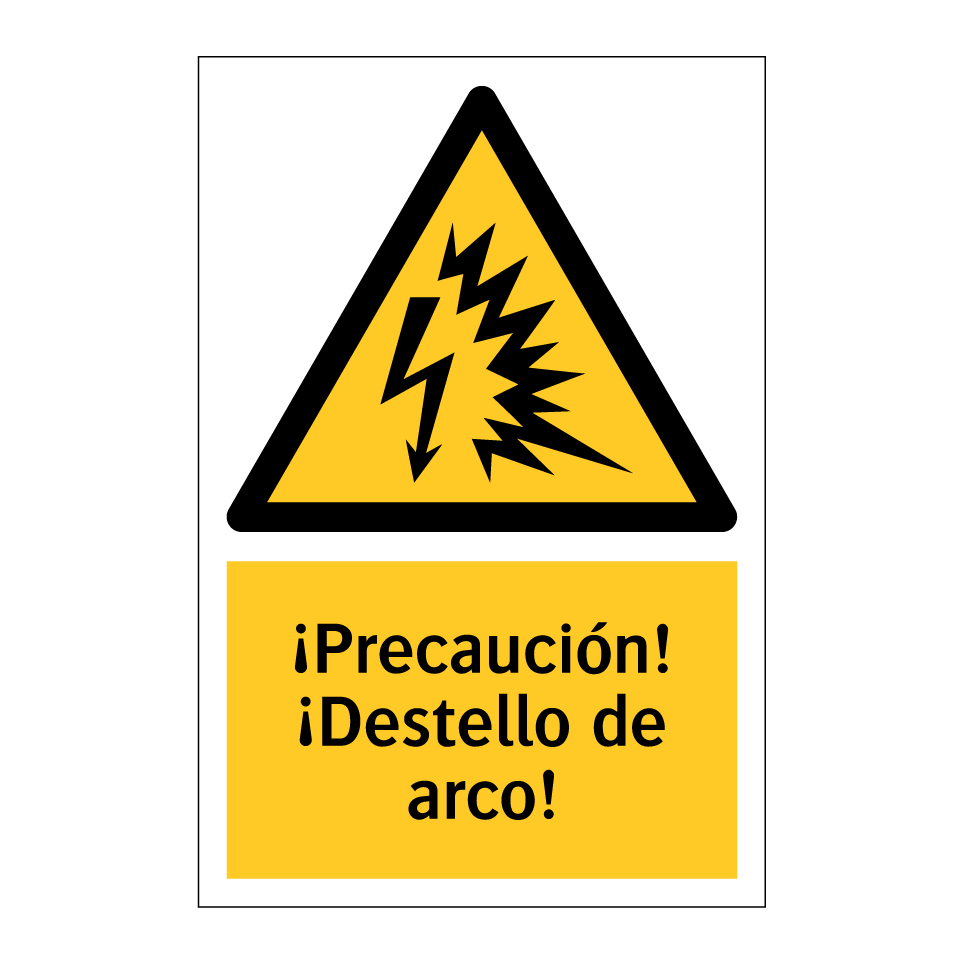 ¡Precaución! ¡Destello de arco!