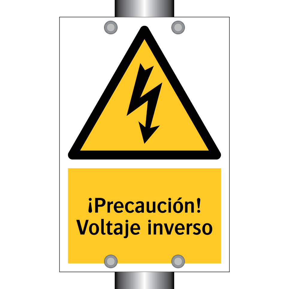 ¡Precaución! Voltaje inverso