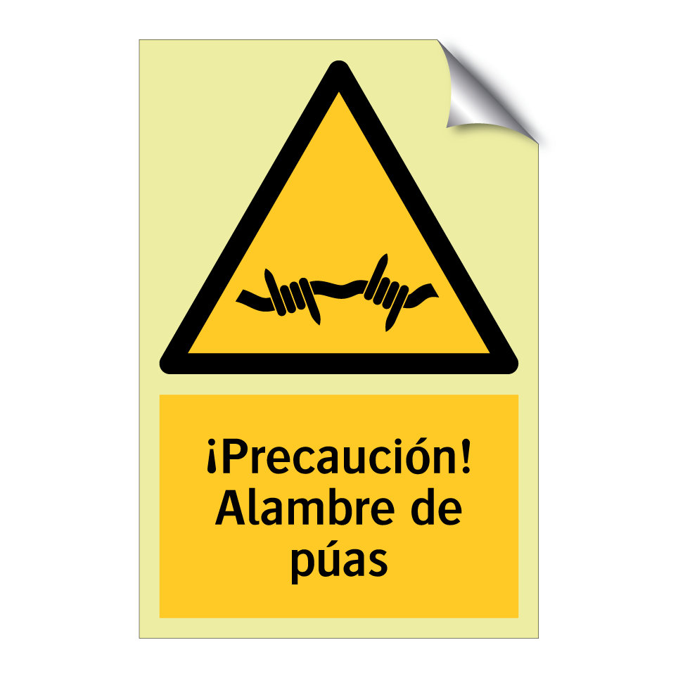 ¡Precaución! Alambre de púas