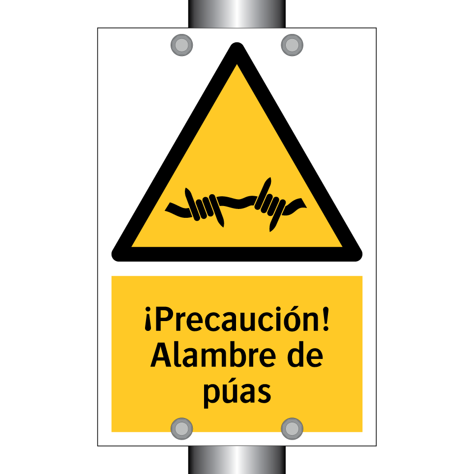 ¡Precaución! Alambre de púas