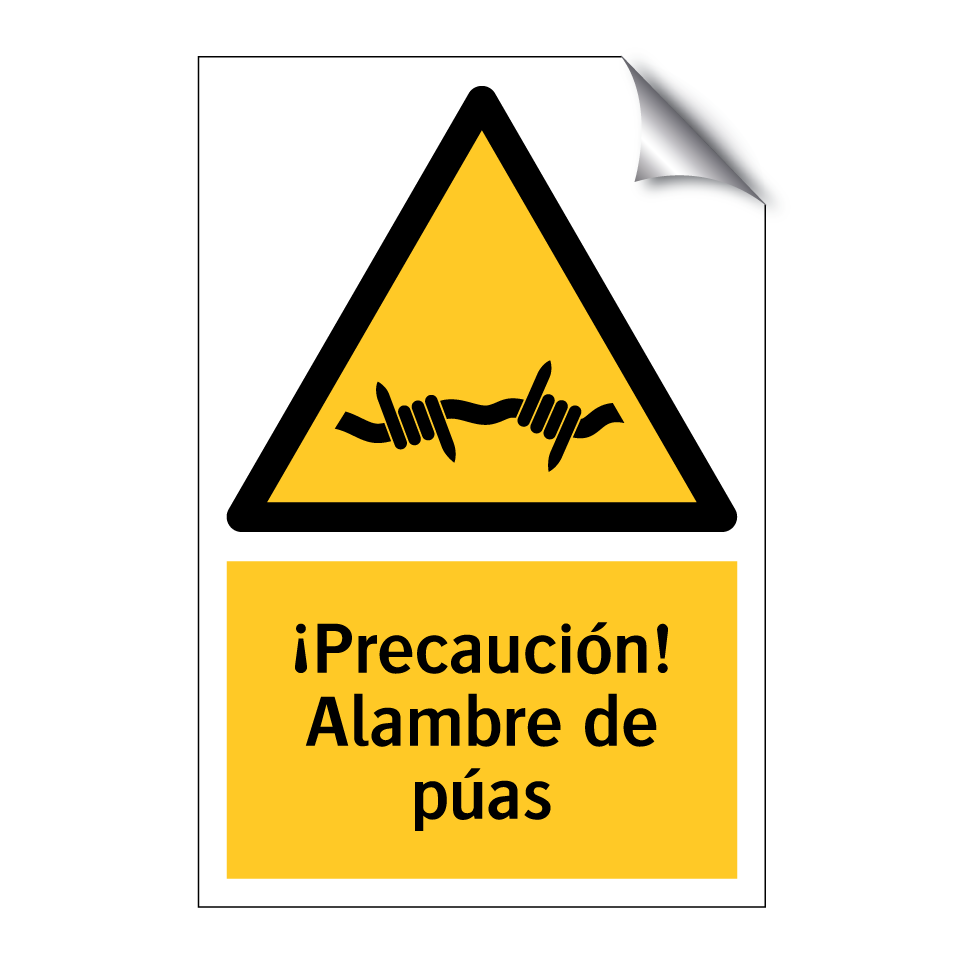 ¡Precaución! Alambre de púas