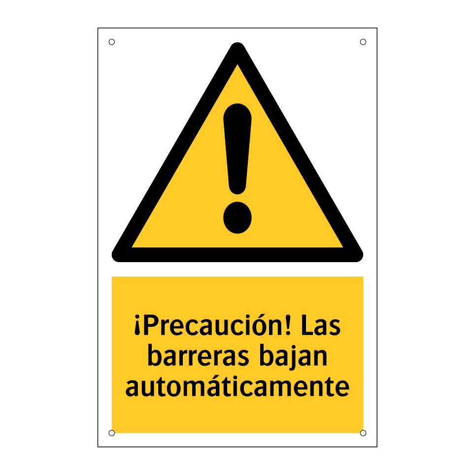 ¡Precaución! Las barreras bajan automáticamente