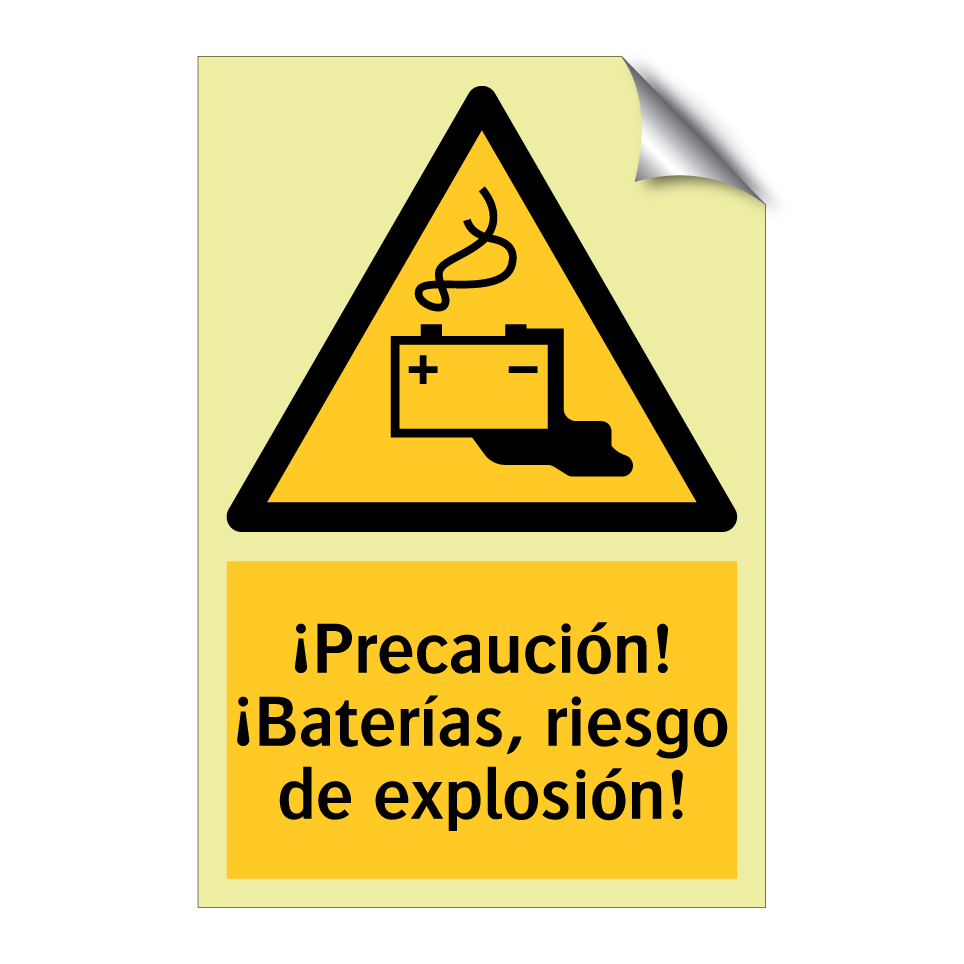 ¡Precaución! ¡Baterías, riesgo de explosión!