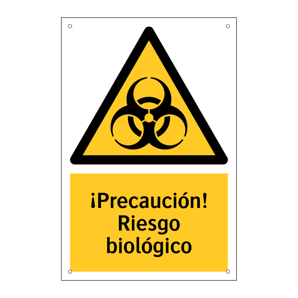 ¡Precaución! Riesgo biológico
