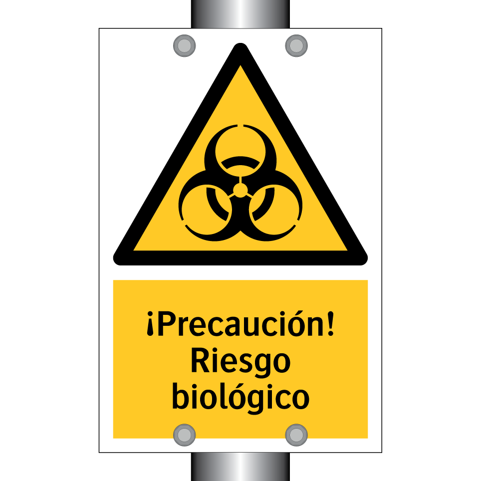 ¡Precaución! Riesgo biológico