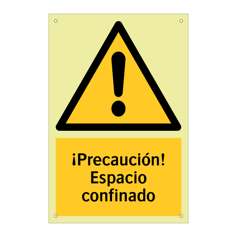¡Precaución! Espacio confinado