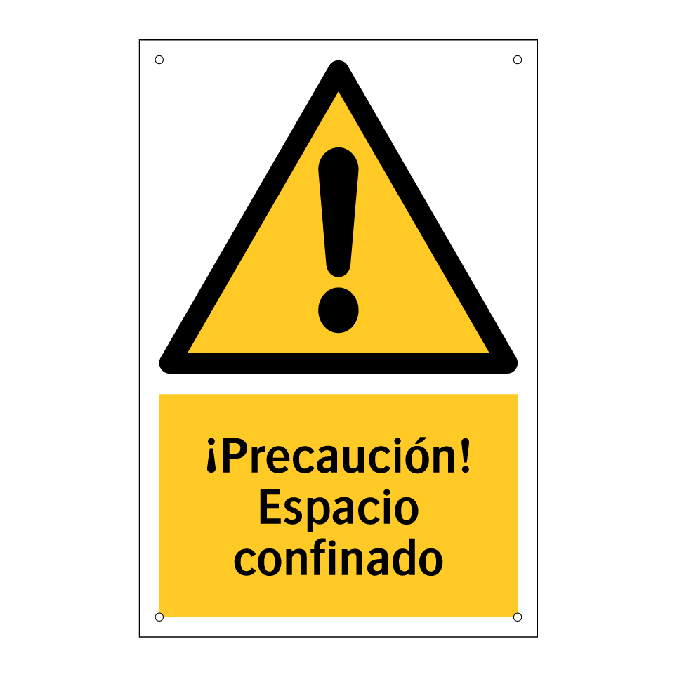 ¡Precaución! Espacio confinado