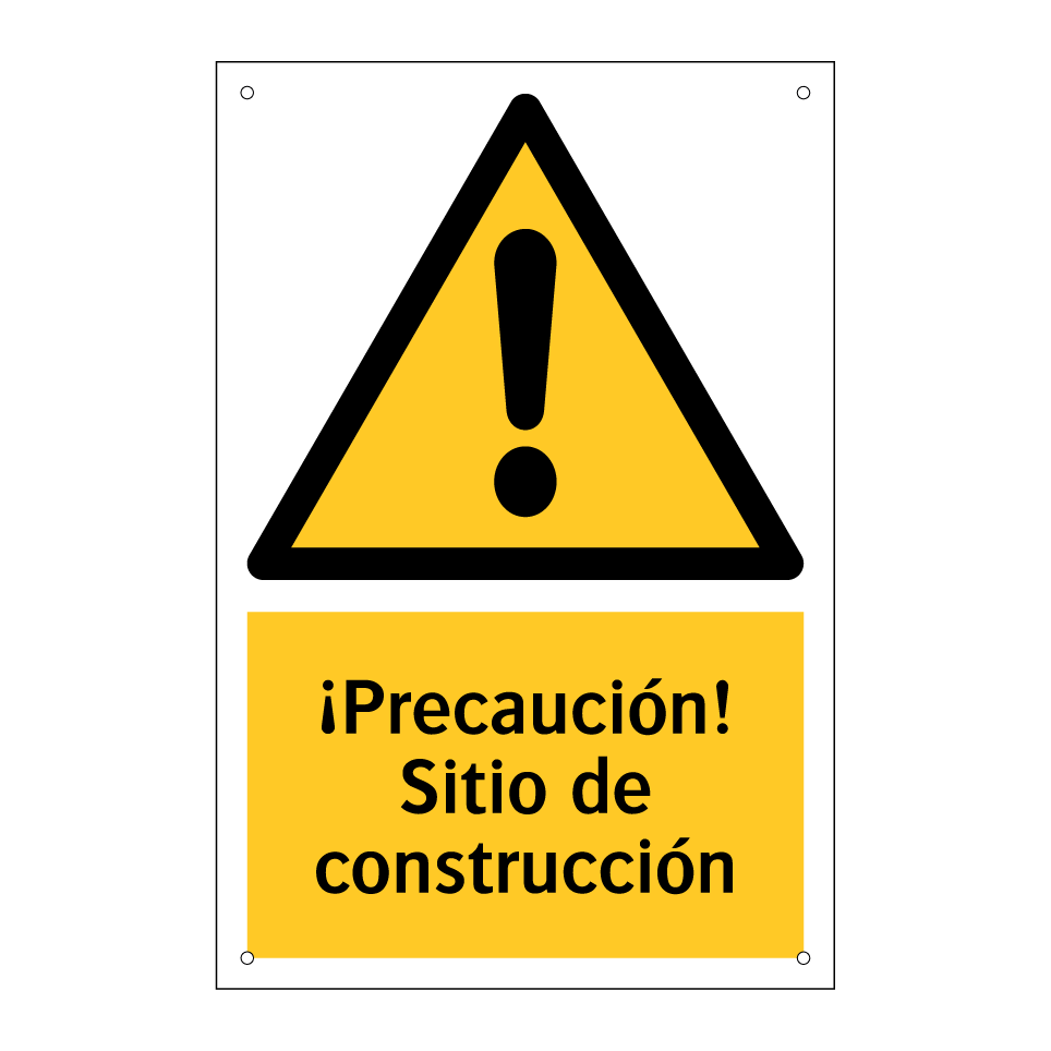 ¡Precaución! Sitio de construcción