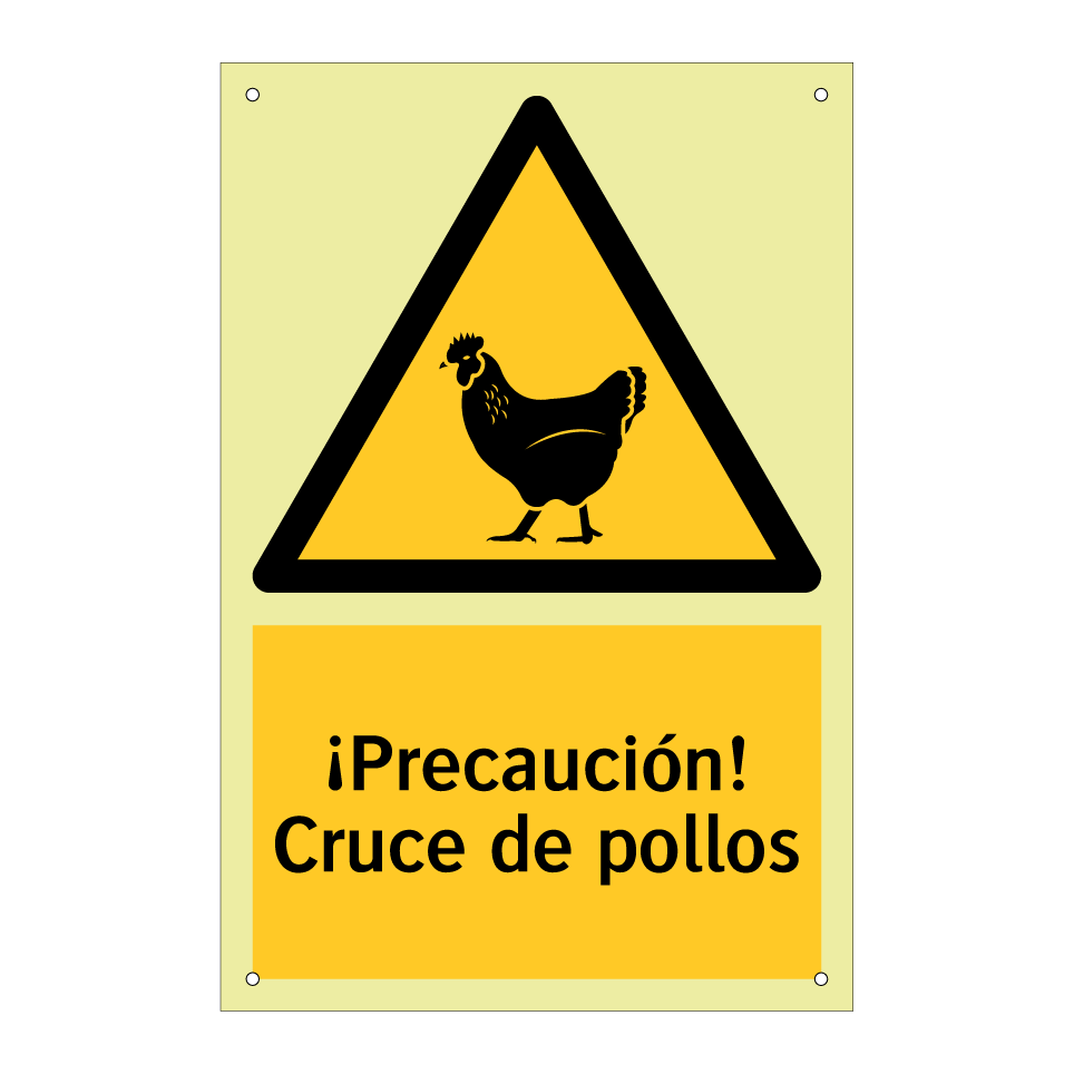 ¡Precaución! Cruce de pollos