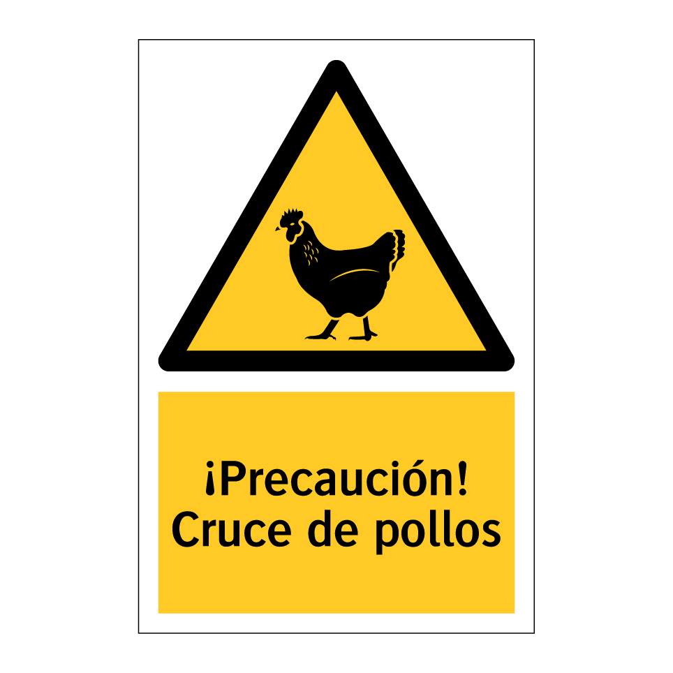 ¡Precaución! Cruce de pollos