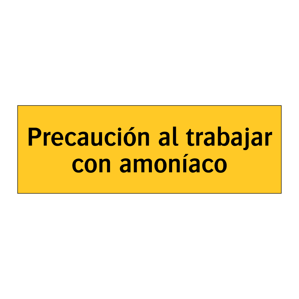 Precaución al trabajar con amoníaco