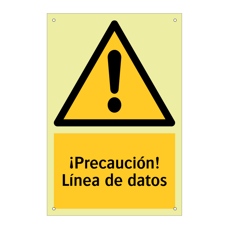 ¡Precaución! Línea de datos