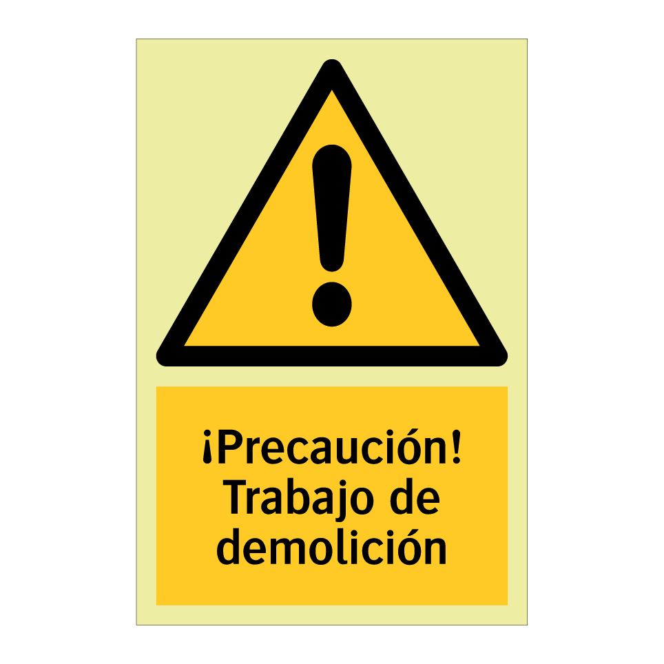 ¡Precaución! Trabajo de demolición