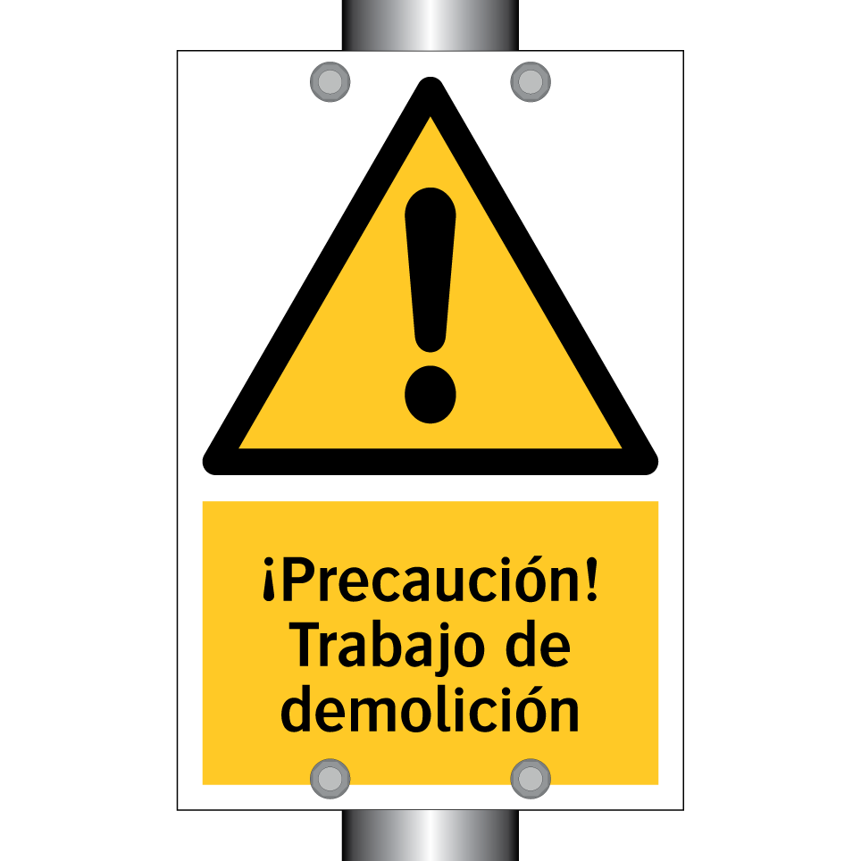 ¡Precaución! Trabajo de demolición