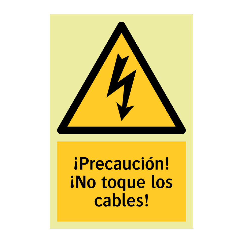 ¡Precaución! ¡No toque los cables!