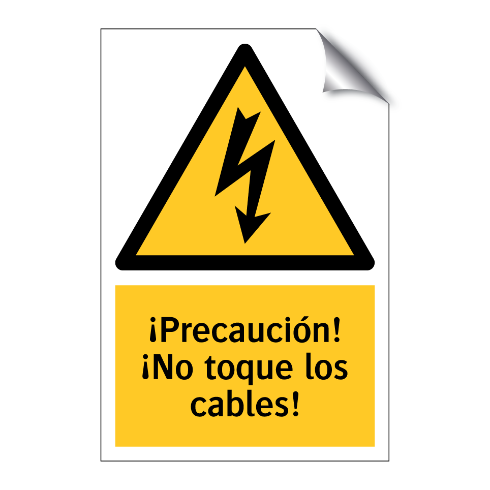 ¡Precaución! ¡No toque los cables!