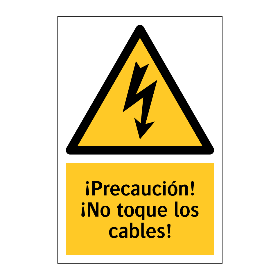 ¡Precaución! ¡No toque los cables!