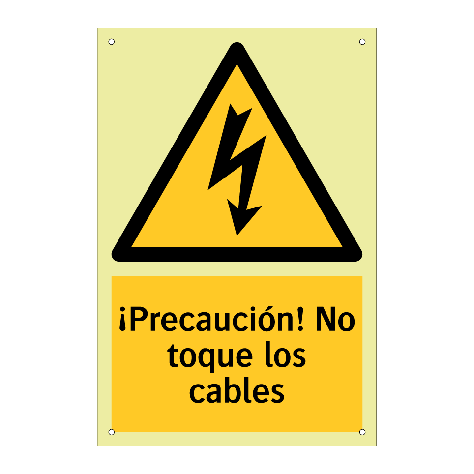 ¡Precaución! No toque los cables