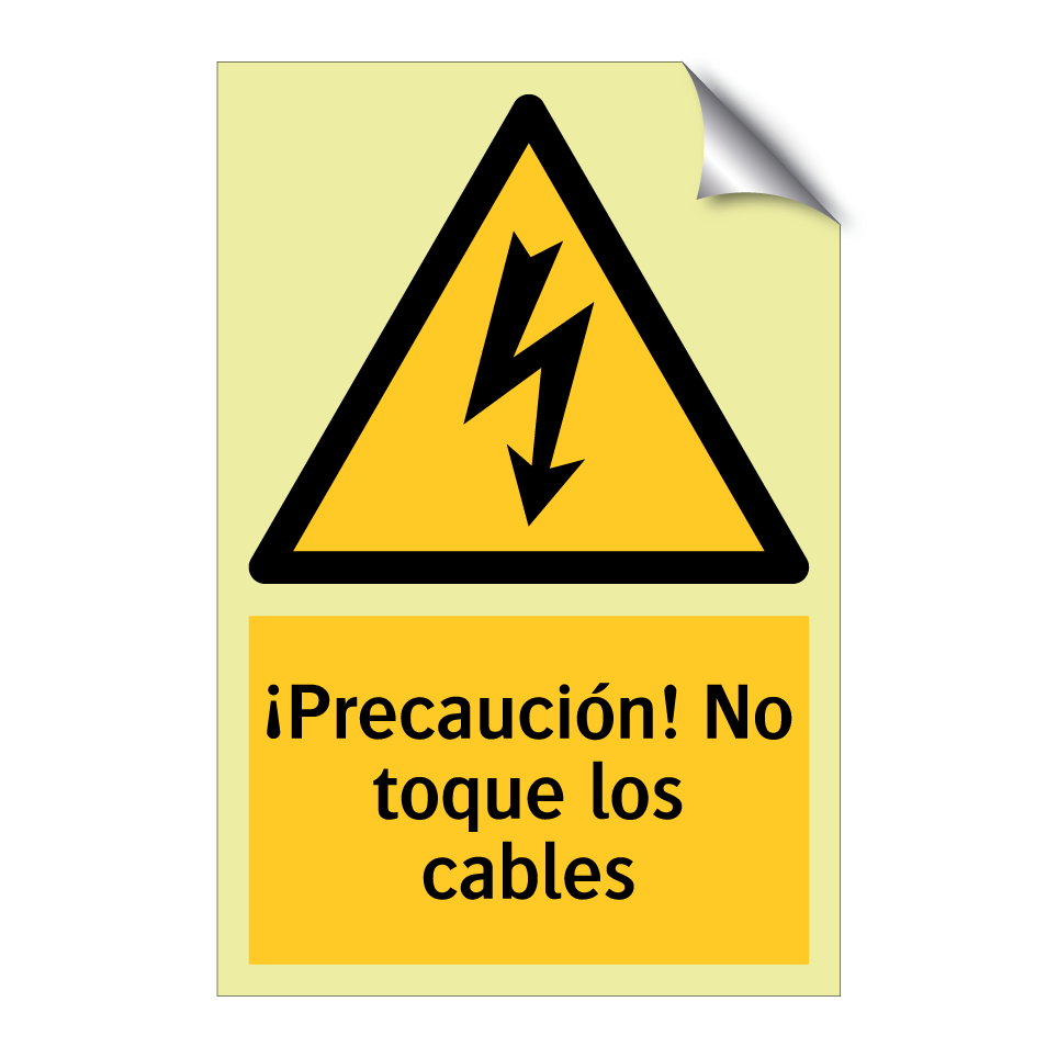 ¡Precaución! No toque los cables