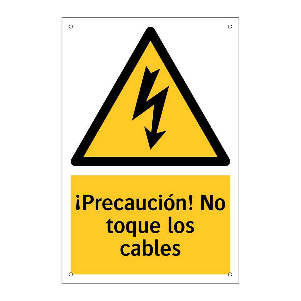 ¡Precaución! No toque los cables