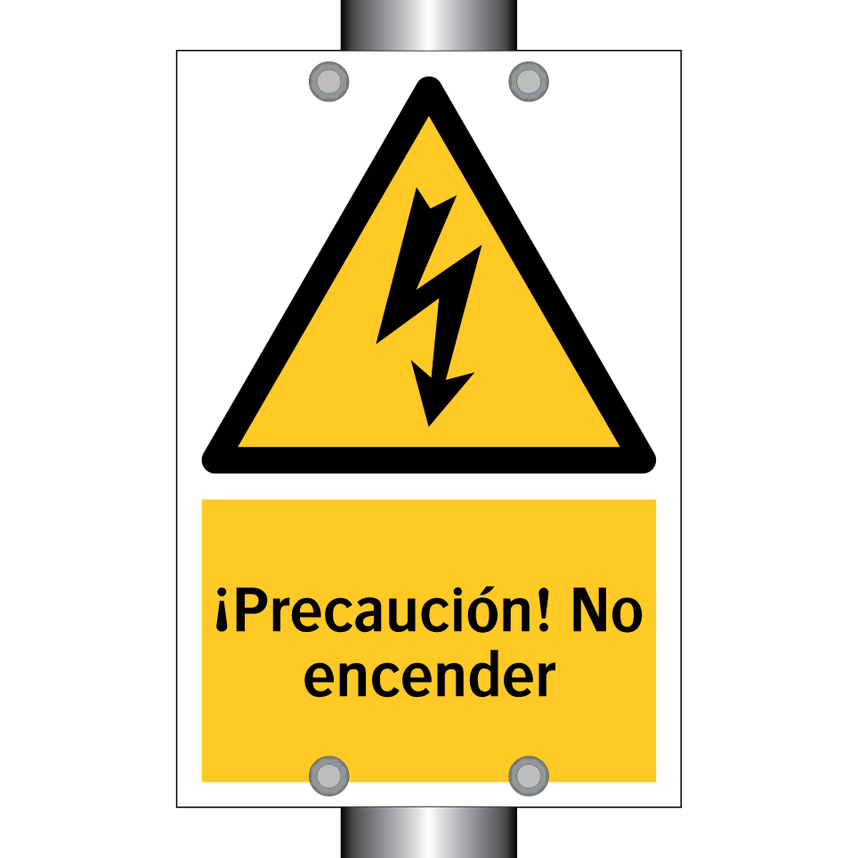 ¡Precaución! No encender