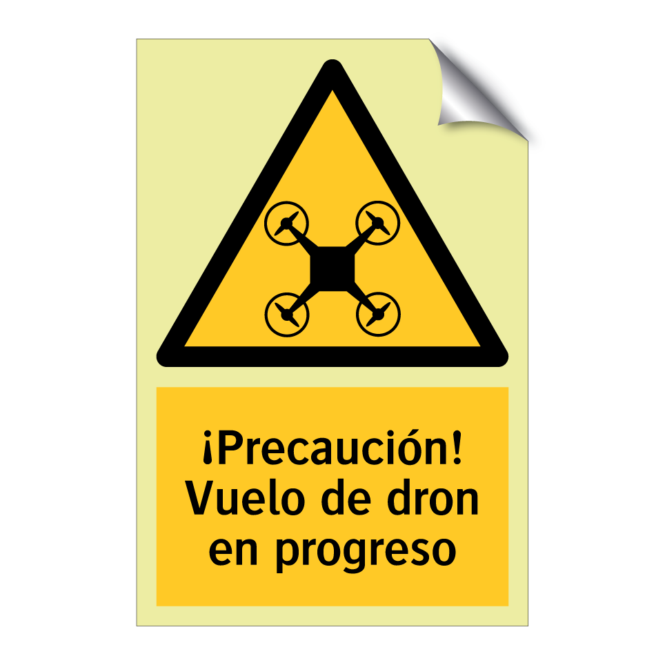 ¡Precaución! Vuelo de dron en progreso