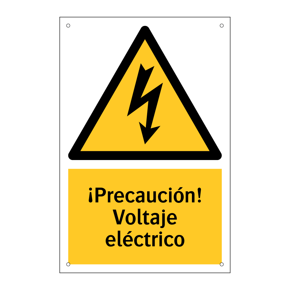 ¡Precaución! Voltaje eléctrico