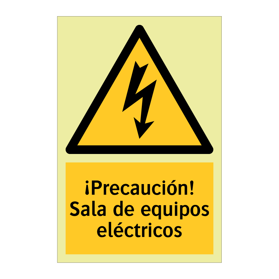 ¡Precaución! Sala de equipos eléctricos