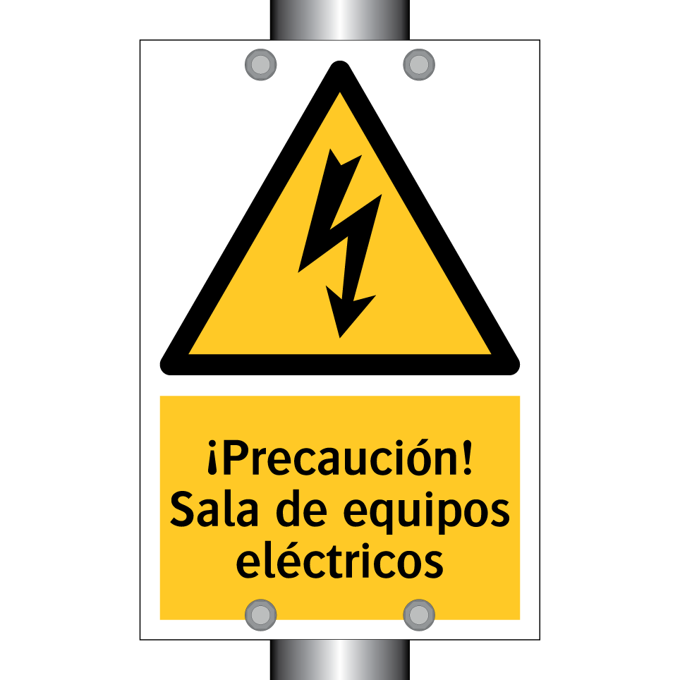 ¡Precaución! Sala de equipos eléctricos