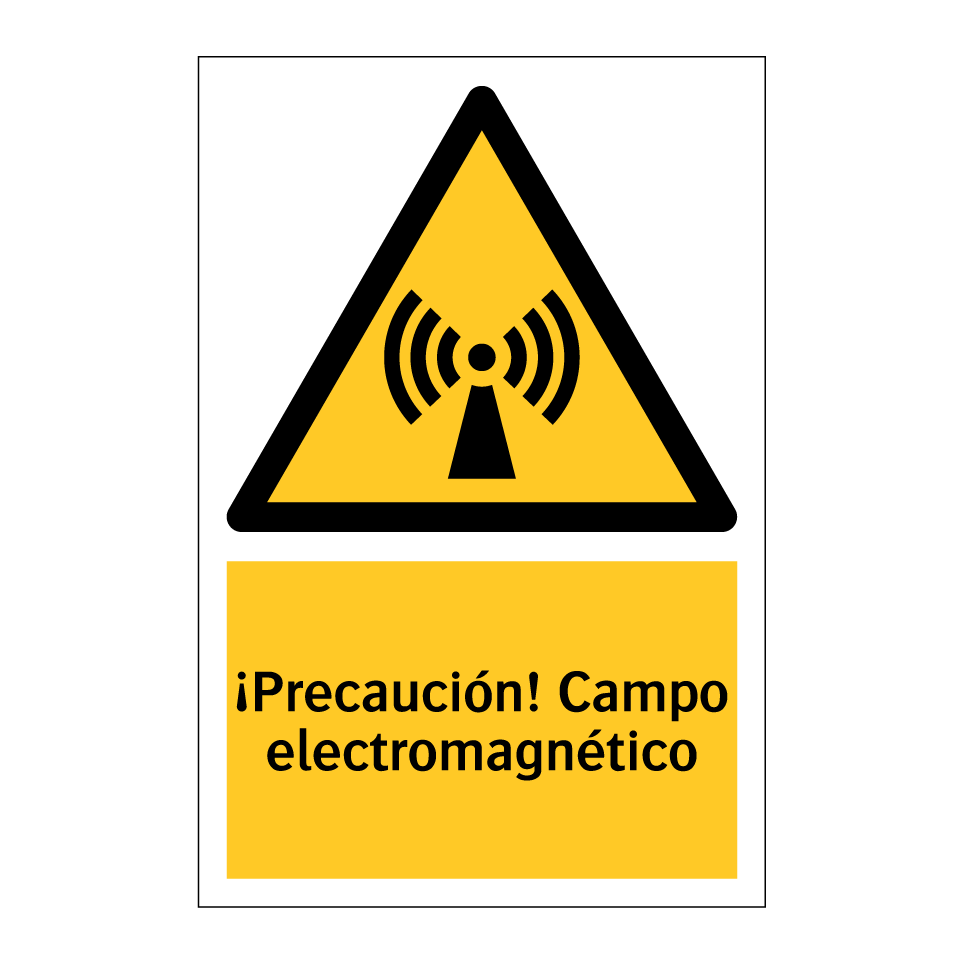 ¡Precaución! Campo electromagnético