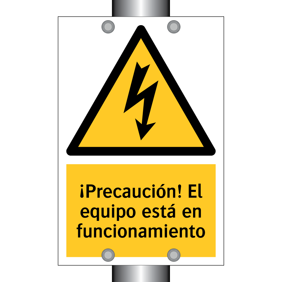 ¡Precaución! El equipo está en funcionamiento