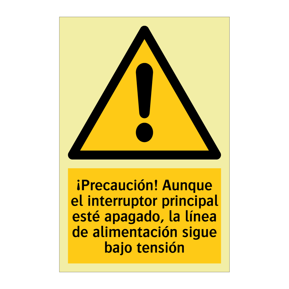 ¡Precaución! Aunque el interruptor principal esté apagado, la línea de alimentación sigue bajo tensión