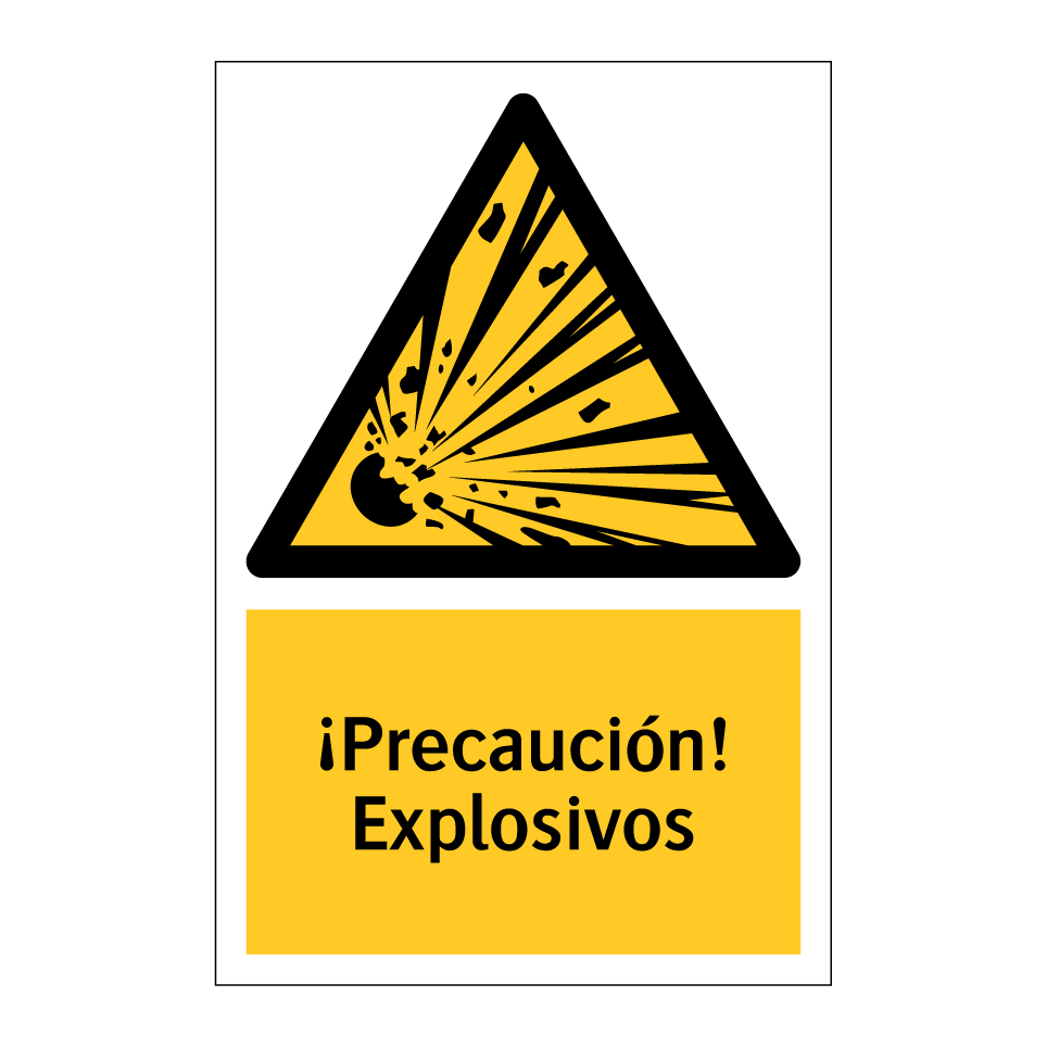 ¡Precaución! Explosivos