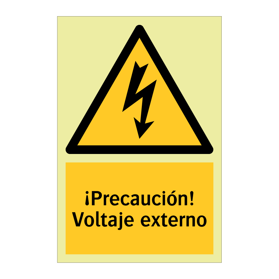 ¡Precaución! Voltaje externo