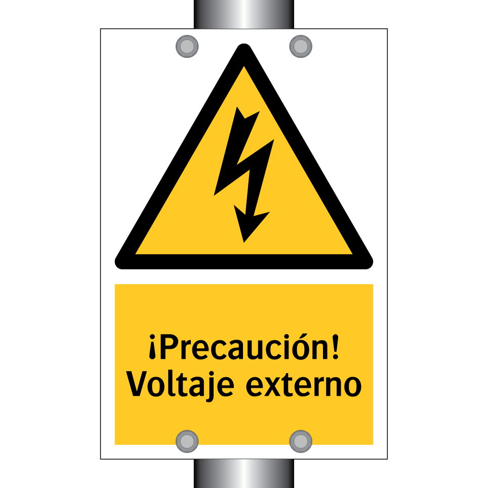 ¡Precaución! Voltaje externo