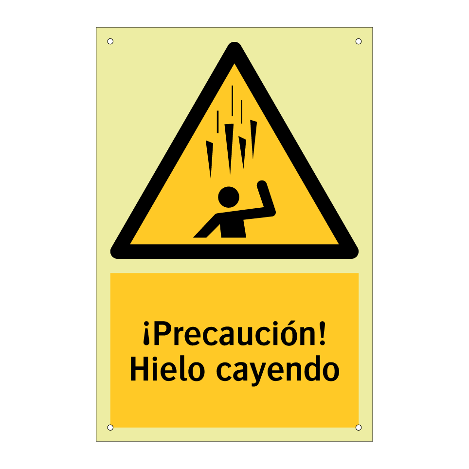 ¡Precaución! Hielo cayendo