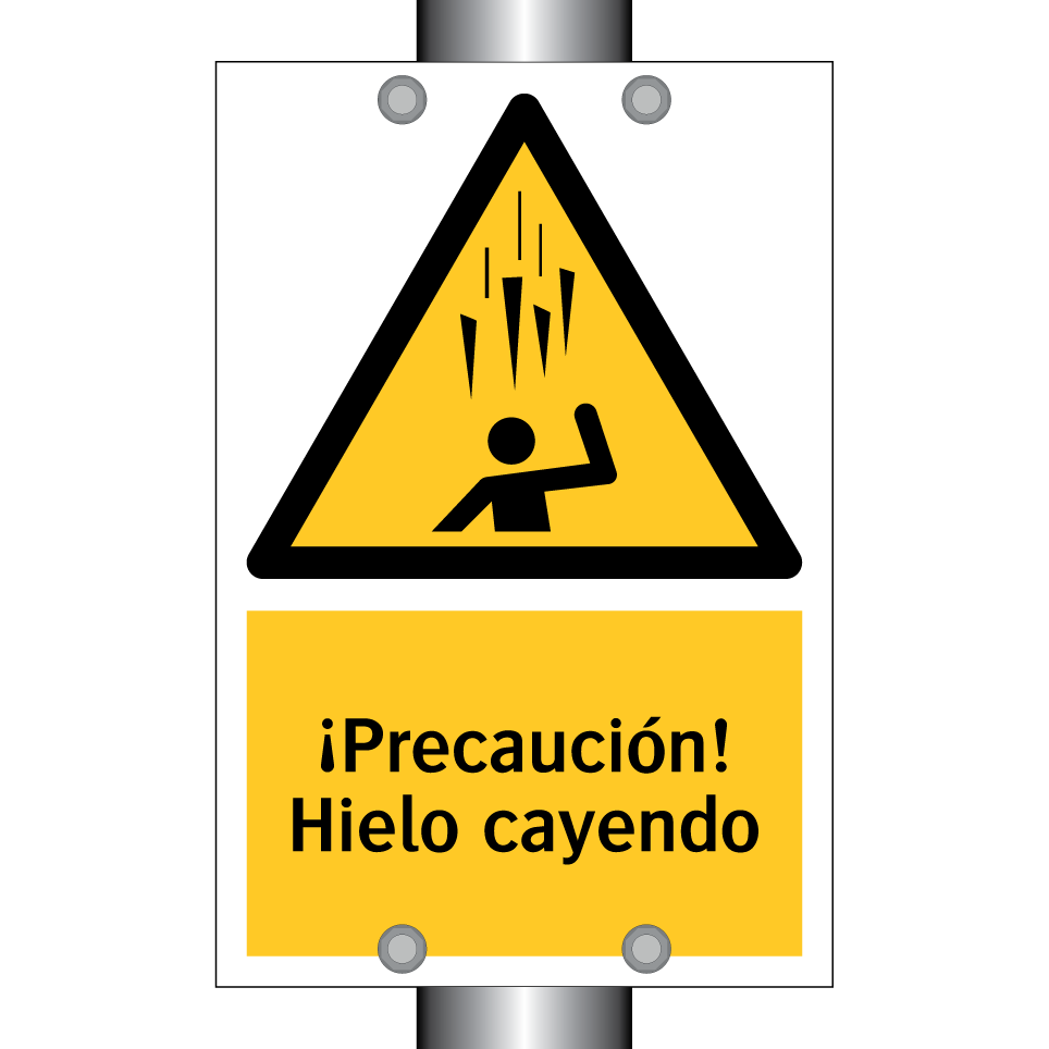 ¡Precaución! Hielo cayendo