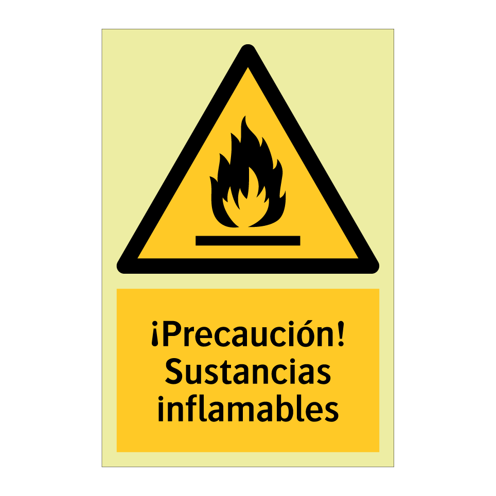 ¡Precaución! Sustancias inflamables