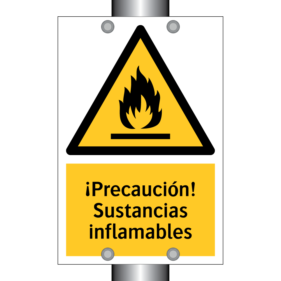 ¡Precaución! Sustancias inflamables