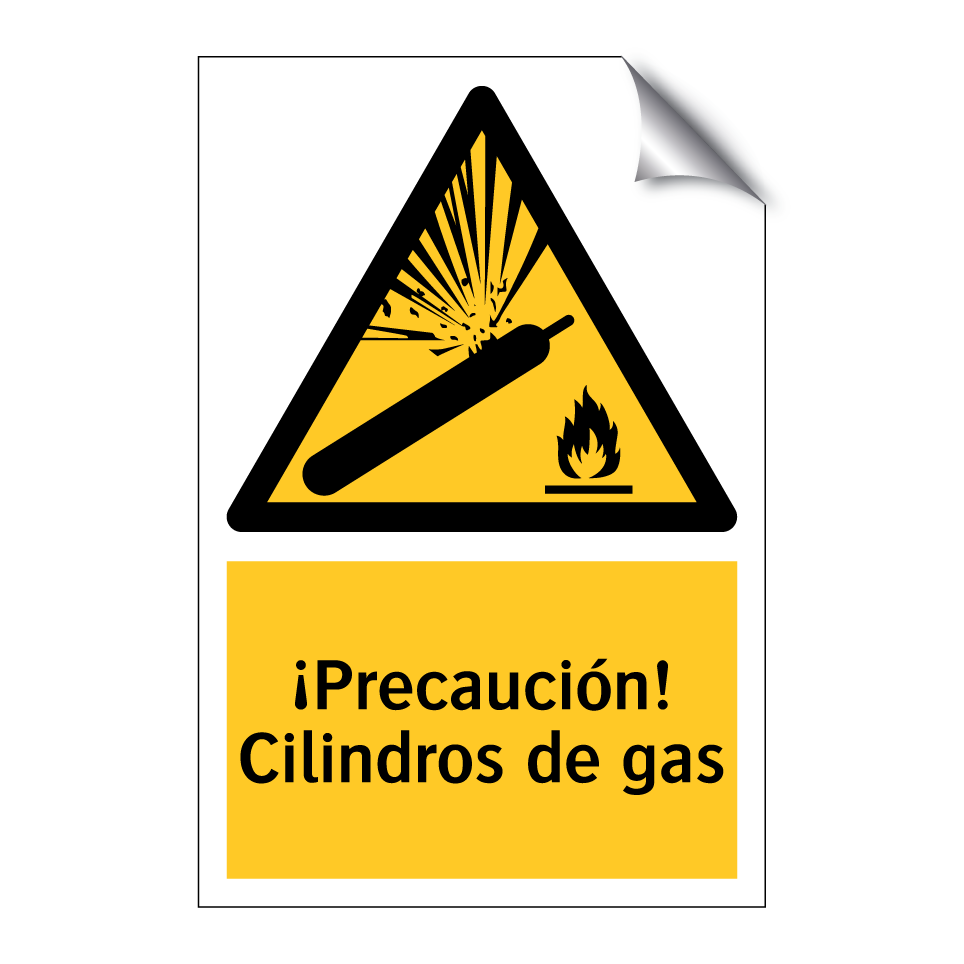 ¡Precaución! Cilindros de gas