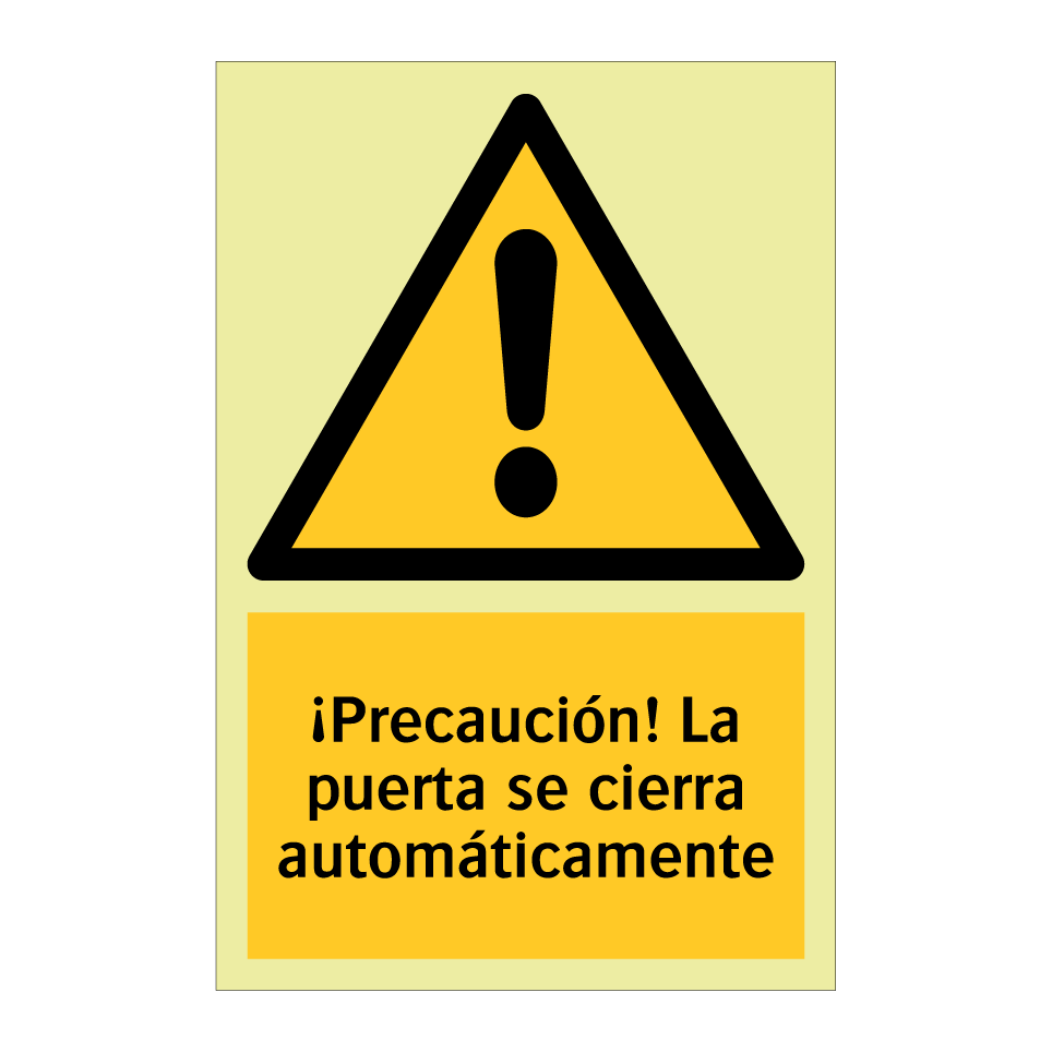 ¡Precaución! La puerta se cierra automáticamente