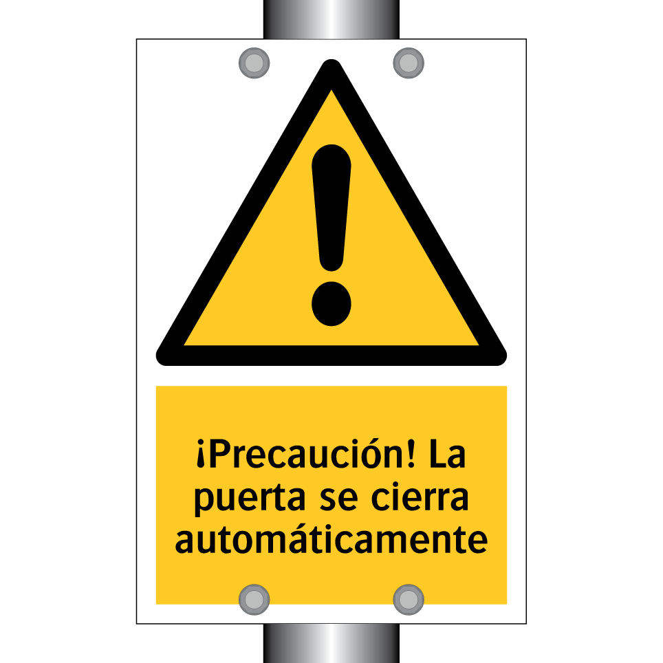 ¡Precaución! La puerta se cierra automáticamente