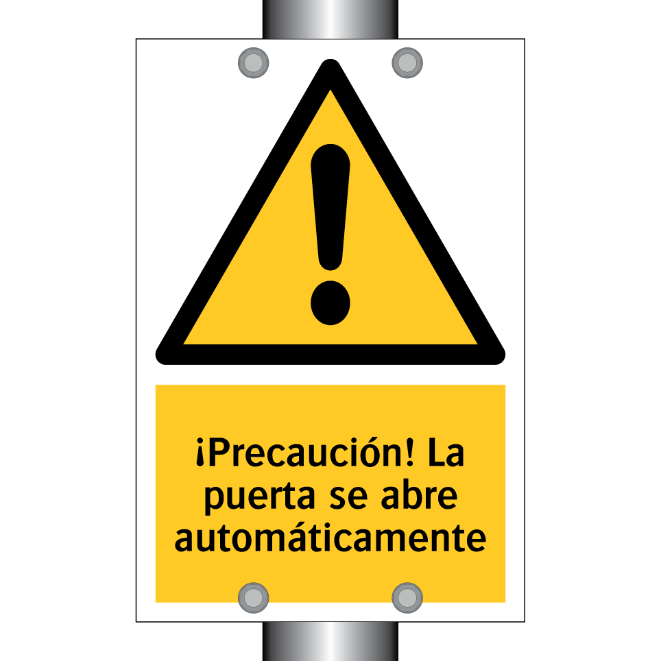 ¡Precaución! La puerta se abre automáticamente
