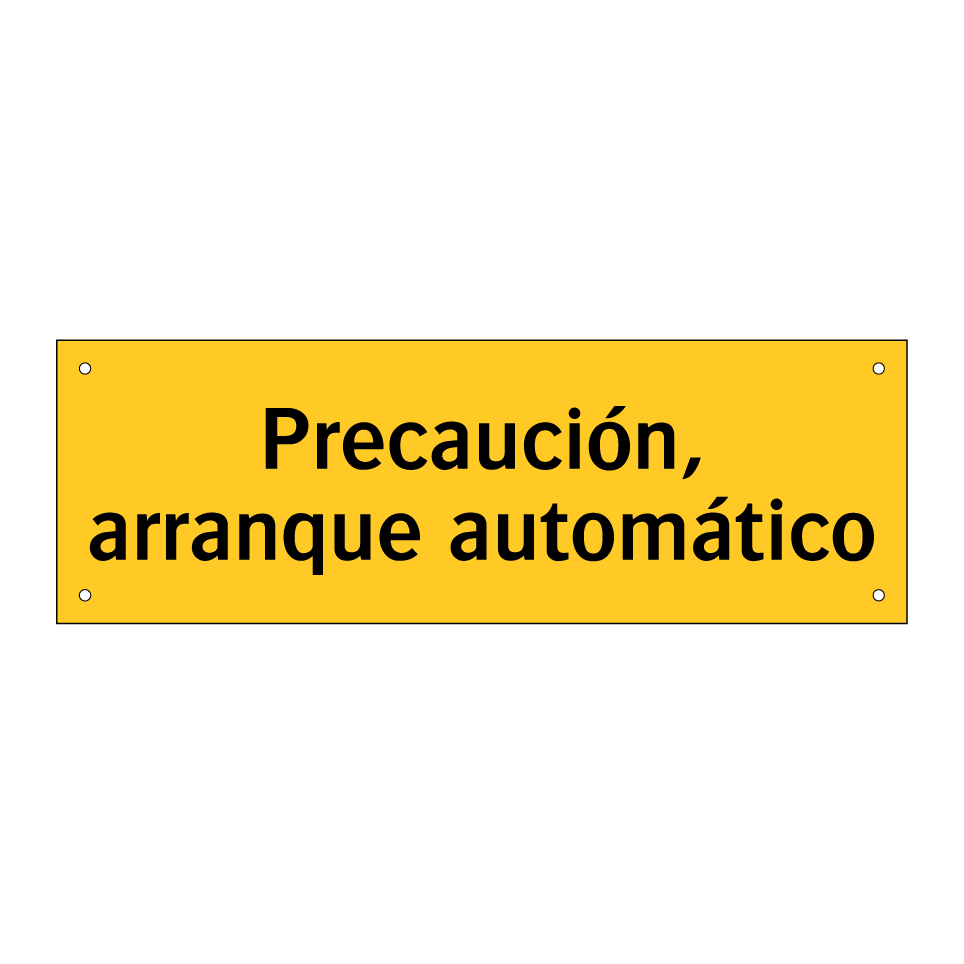 Precaución, arranque automático