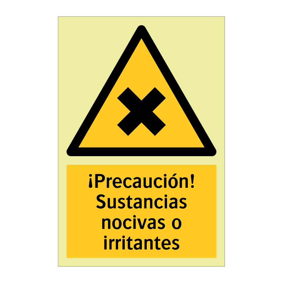 ¡Precaución! Sustancias nocivas o irritantes