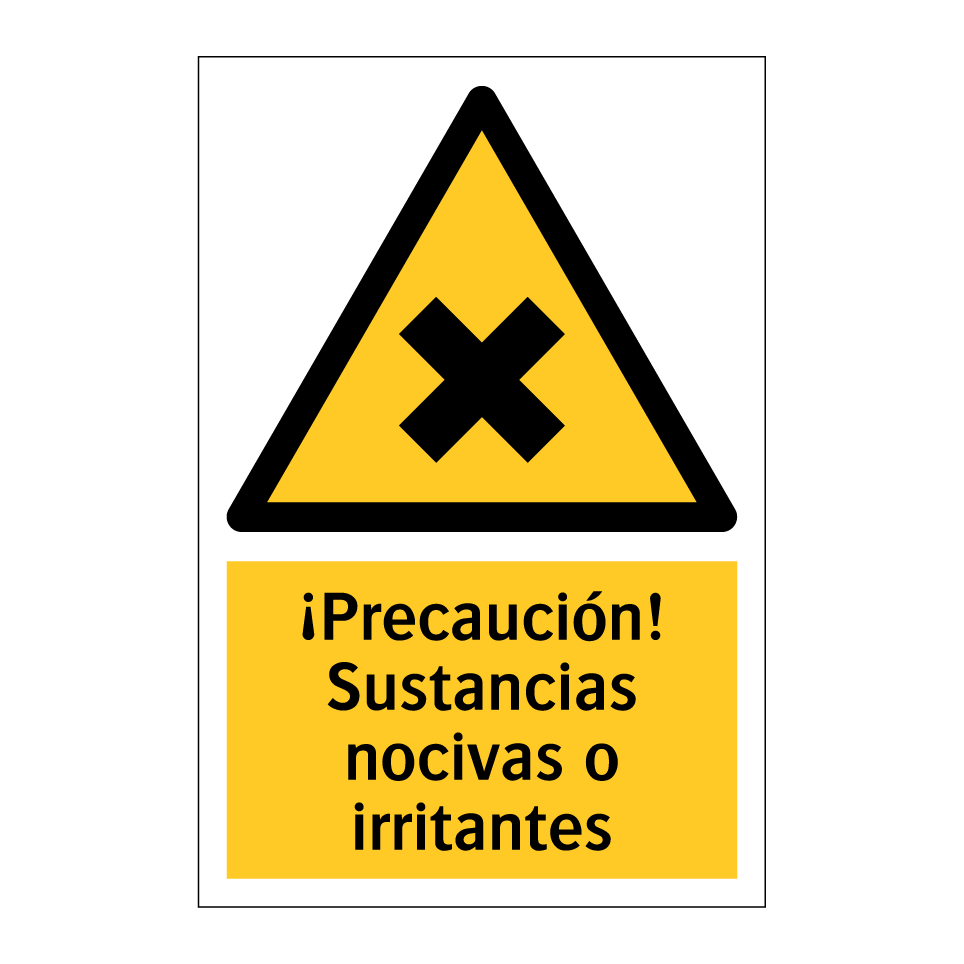 ¡Precaución! Sustancias nocivas o irritantes