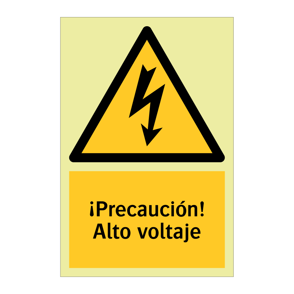 ¡Precaución! Alto voltaje